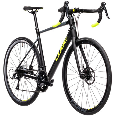 Bicicleta de carrera CUBE ATTAIN PRO Shimano Sora 34/50 Negro/Amarillo 2021 0